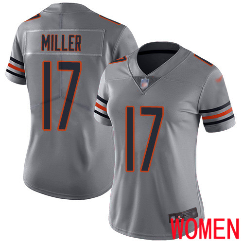 Chicago Bears Limited Silver Women Anthony Miller Jersey NFL Football #17 Inverted Legend->chicago bears->NFL Jersey